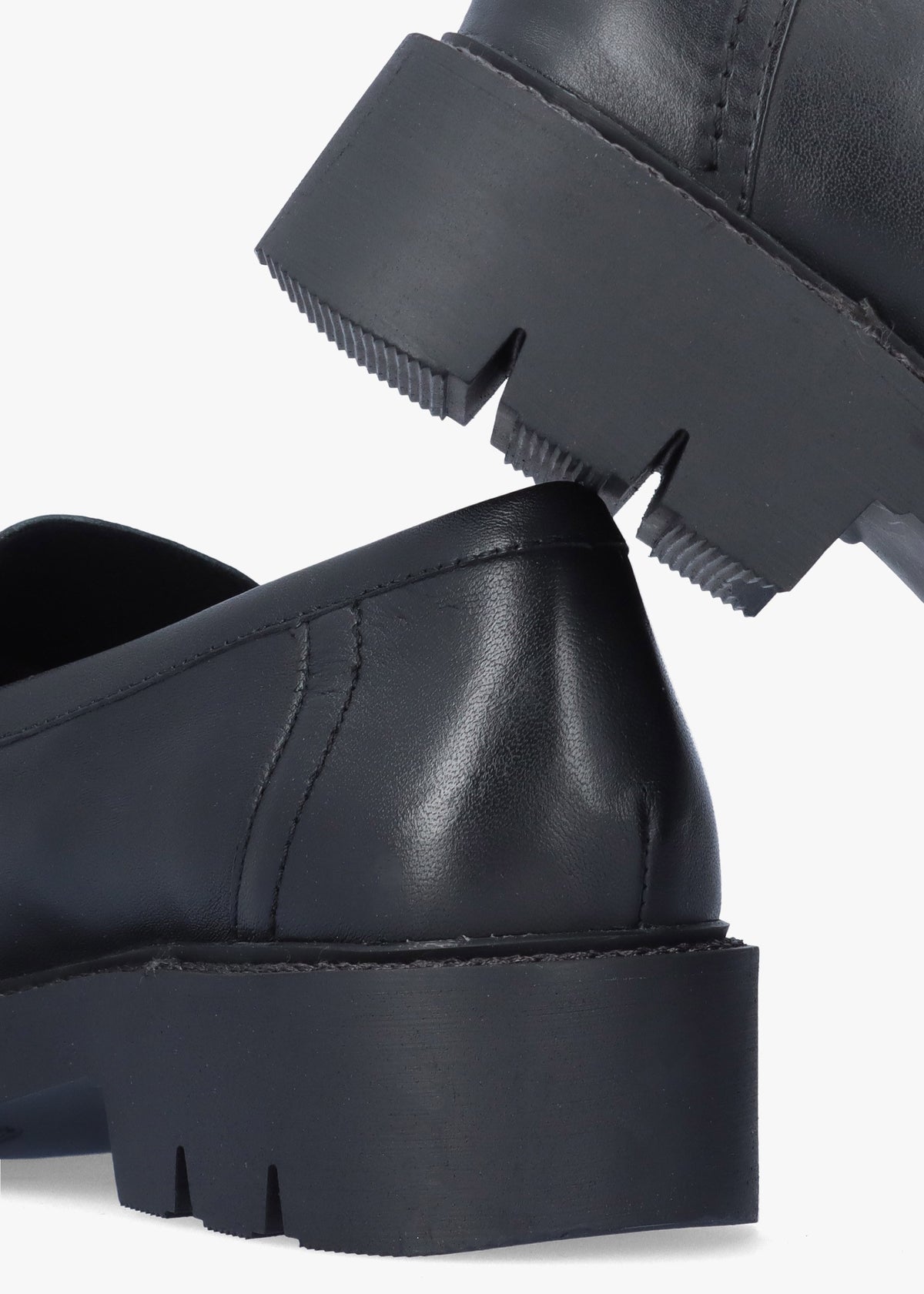 Nevada Black Leather Loafers