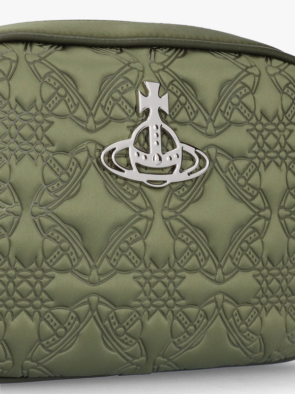 Anna Green Embossed Satin Camera Bag