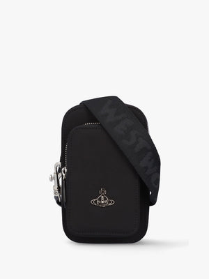 Recycled Nylon Vegan Black Phone Cross-Body Bag
