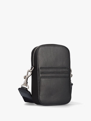 Recycled Nylon Vegan Black Phone Cross-Body Bag