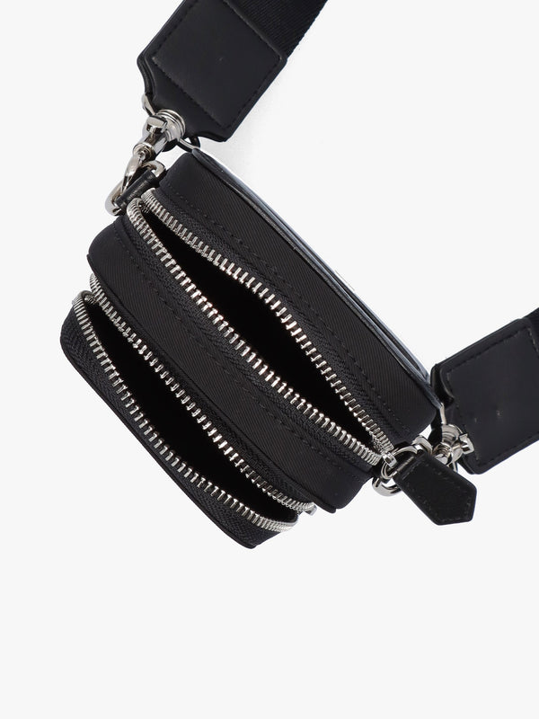 Recycled Nylon Vegan Black Phone Cross-Body Bag