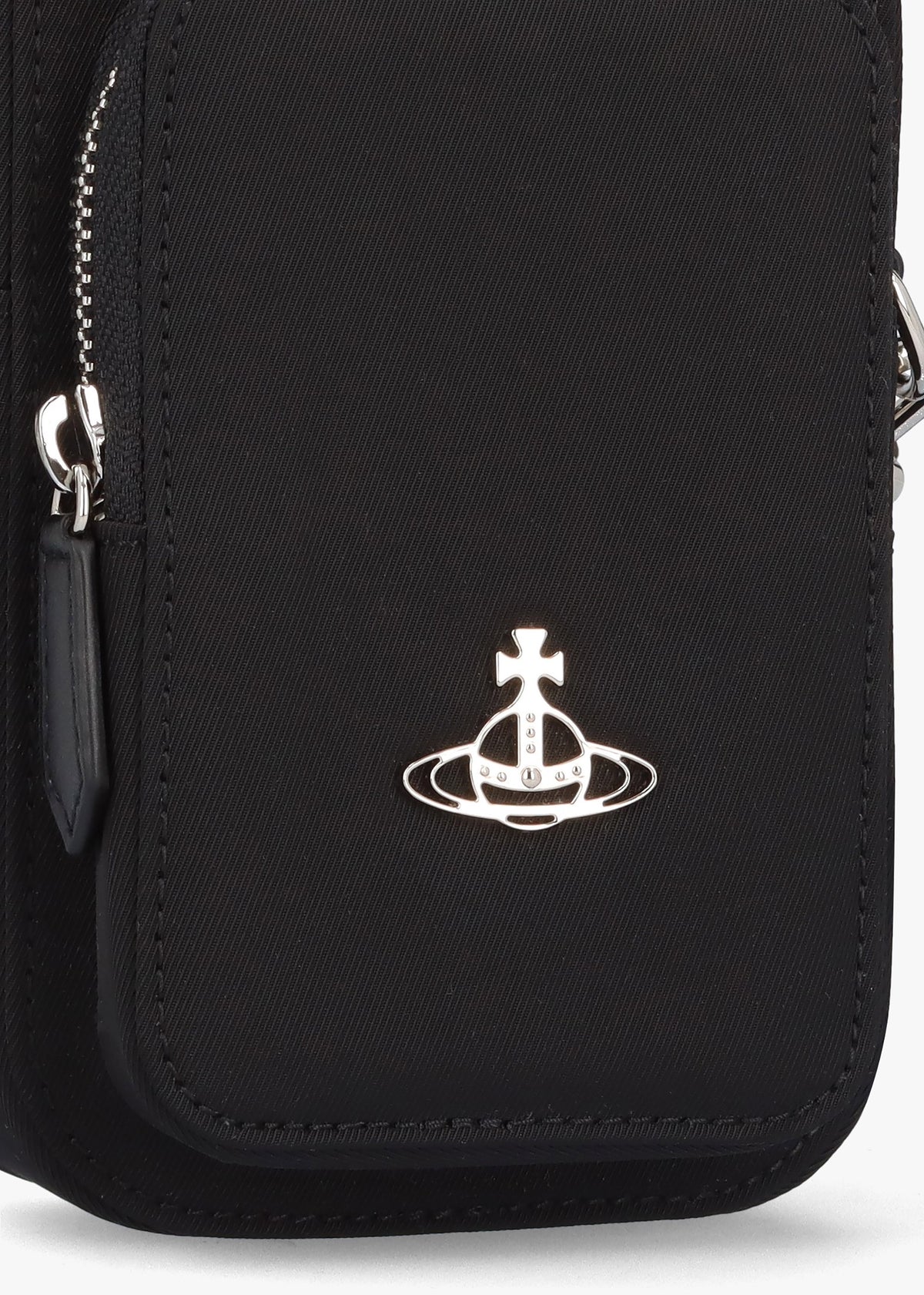Recycled Nylon Vegan Black Phone Cross-Body Bag