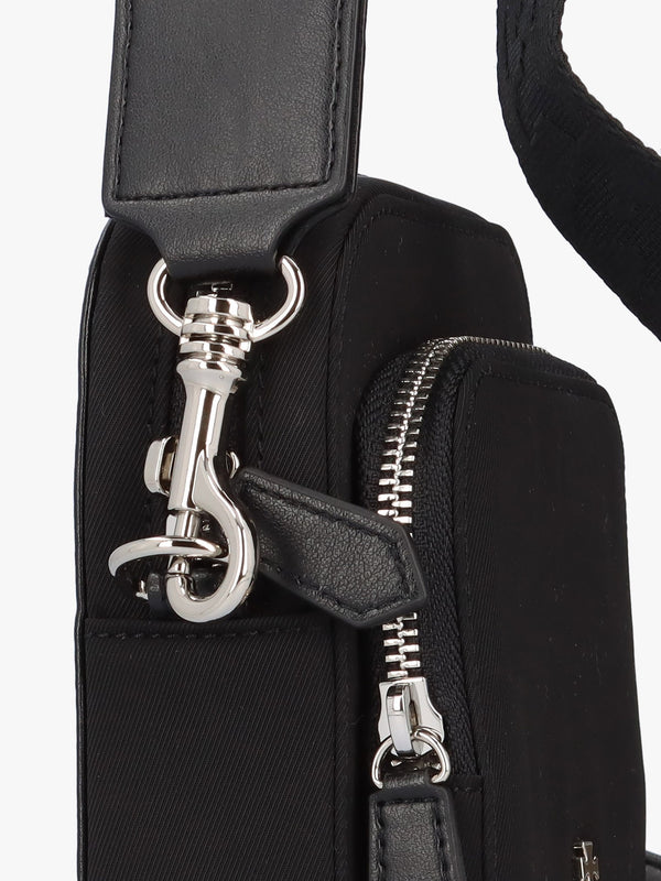 Recycled Nylon Vegan Black Phone Cross-Body Bag