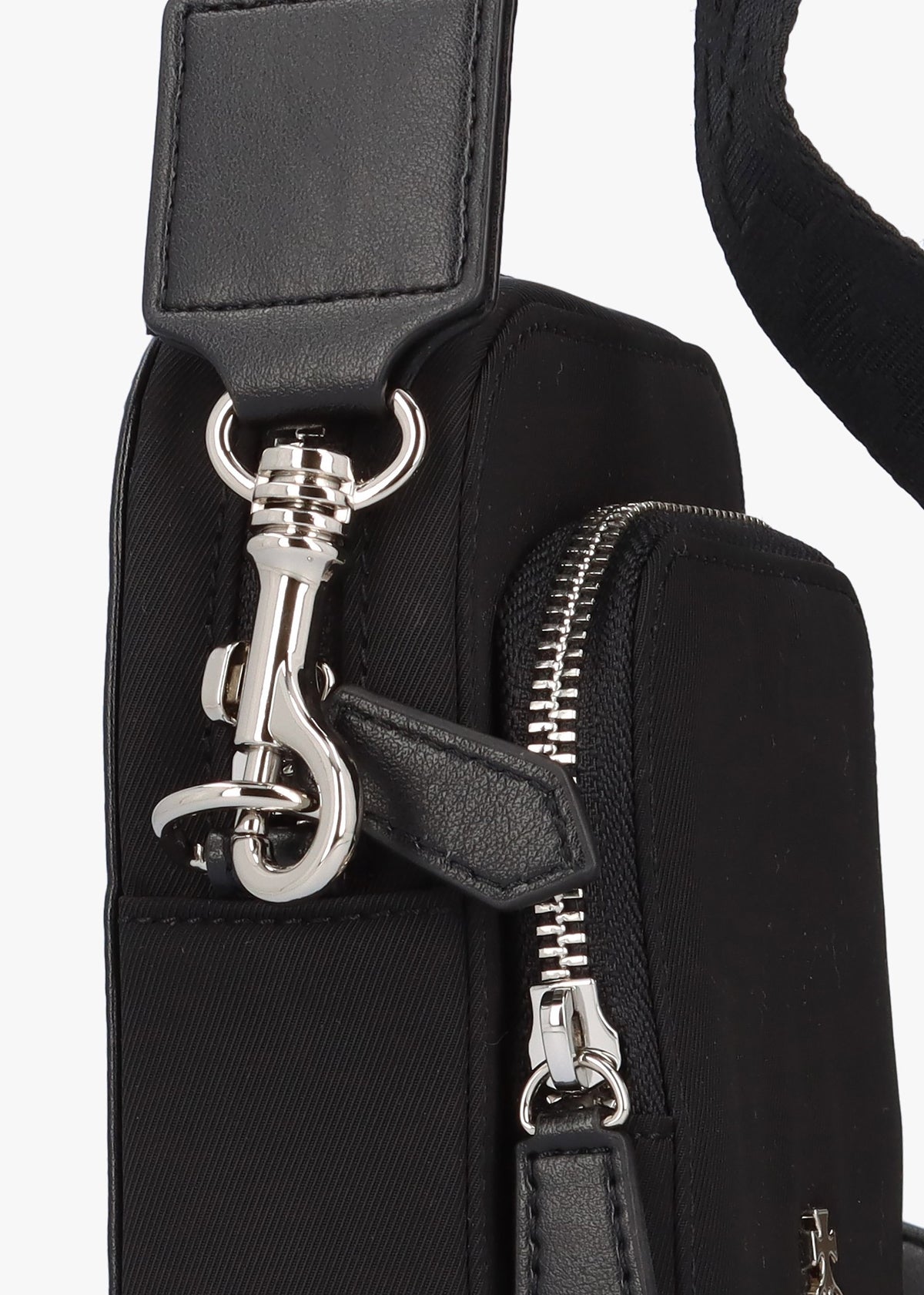 Recycled Nylon Vegan Black Phone Cross-Body Bag