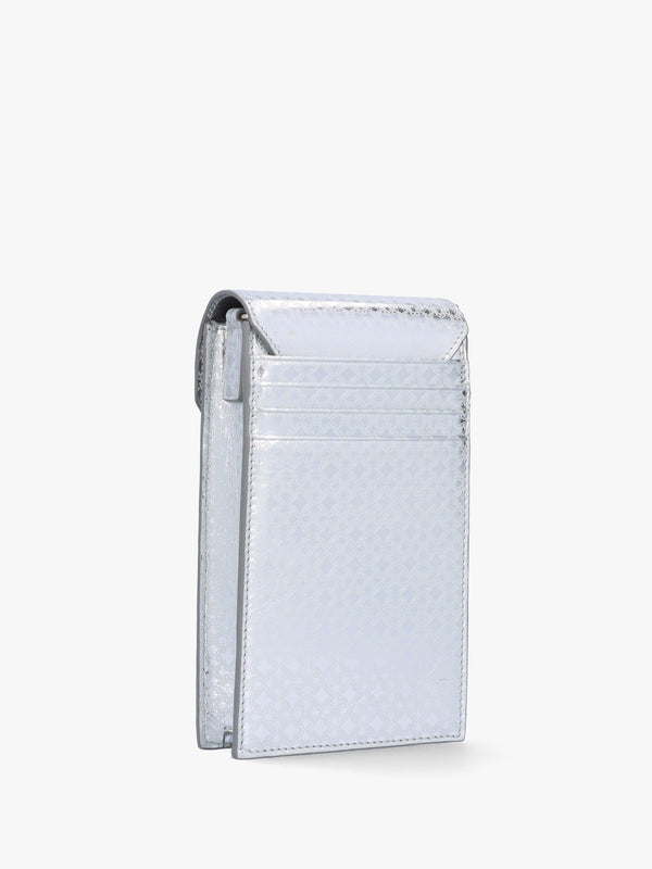 Metal Orborama Silver Leather Phone Case