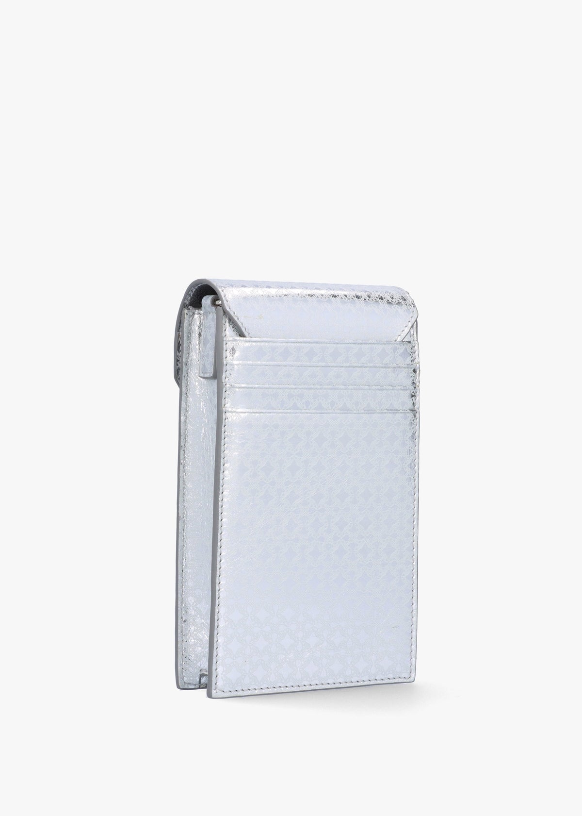 Metal Orborama Silver Leather Phone Case