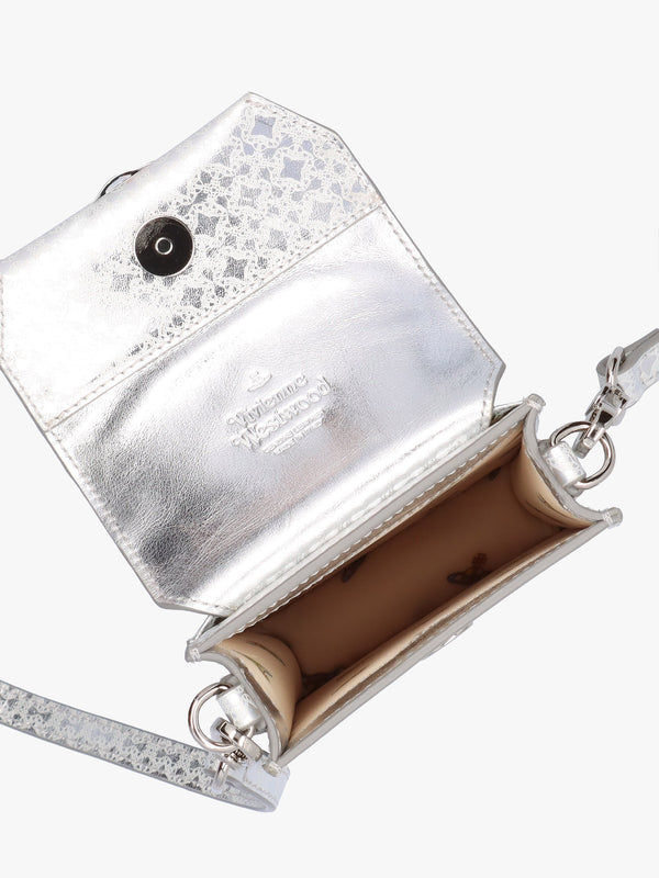 Metal Orborama Silver Leather Phone Case