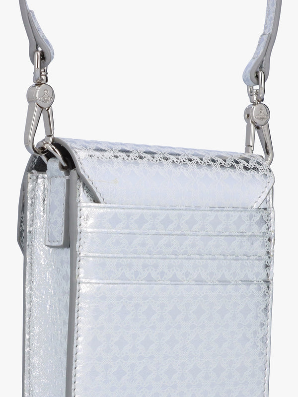 Metal Orborama Silver Leather Phone Case