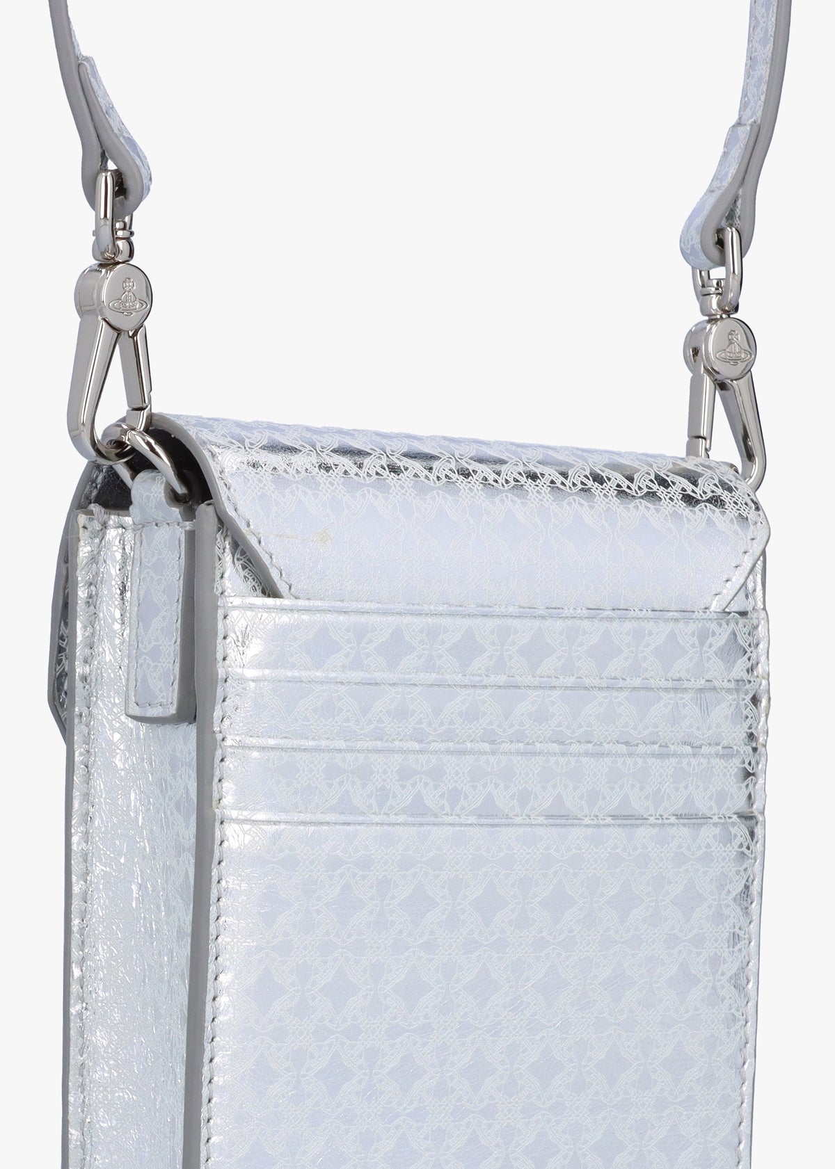 Metal Orborama Silver Leather Phone Case