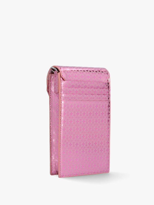Metal Orborama Pink Leather Phone Case