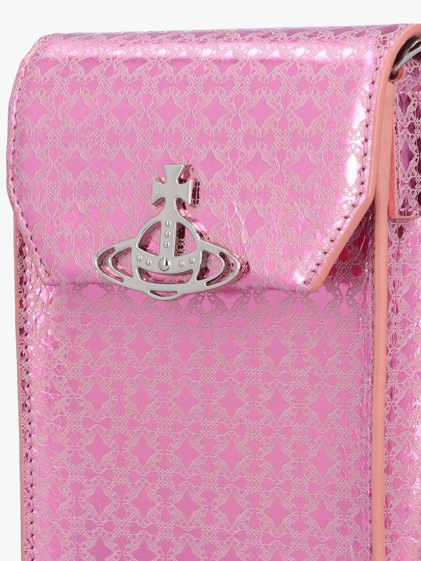 Metal Orborama Pink Leather Phone Case
