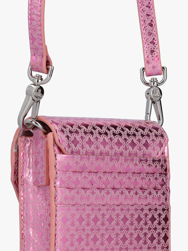 Metal Orborama Pink Leather Phone Case