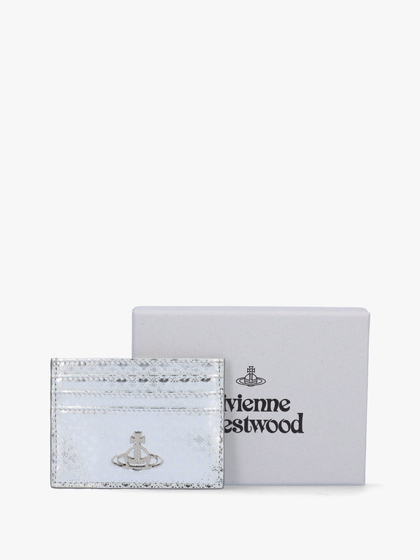 Metal Orborama Silver Leather Card Case