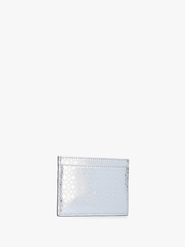 Metal Orborama Silver Leather Card Case