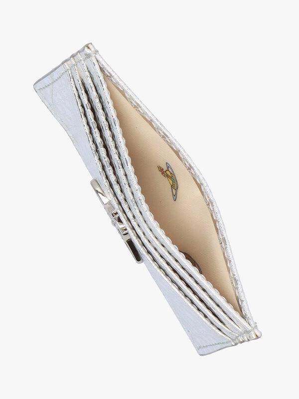 Metal Orborama Silver Leather Card Case