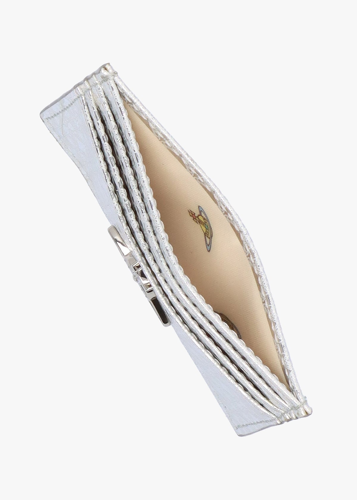Metal Orborama Silver Leather Card Case
