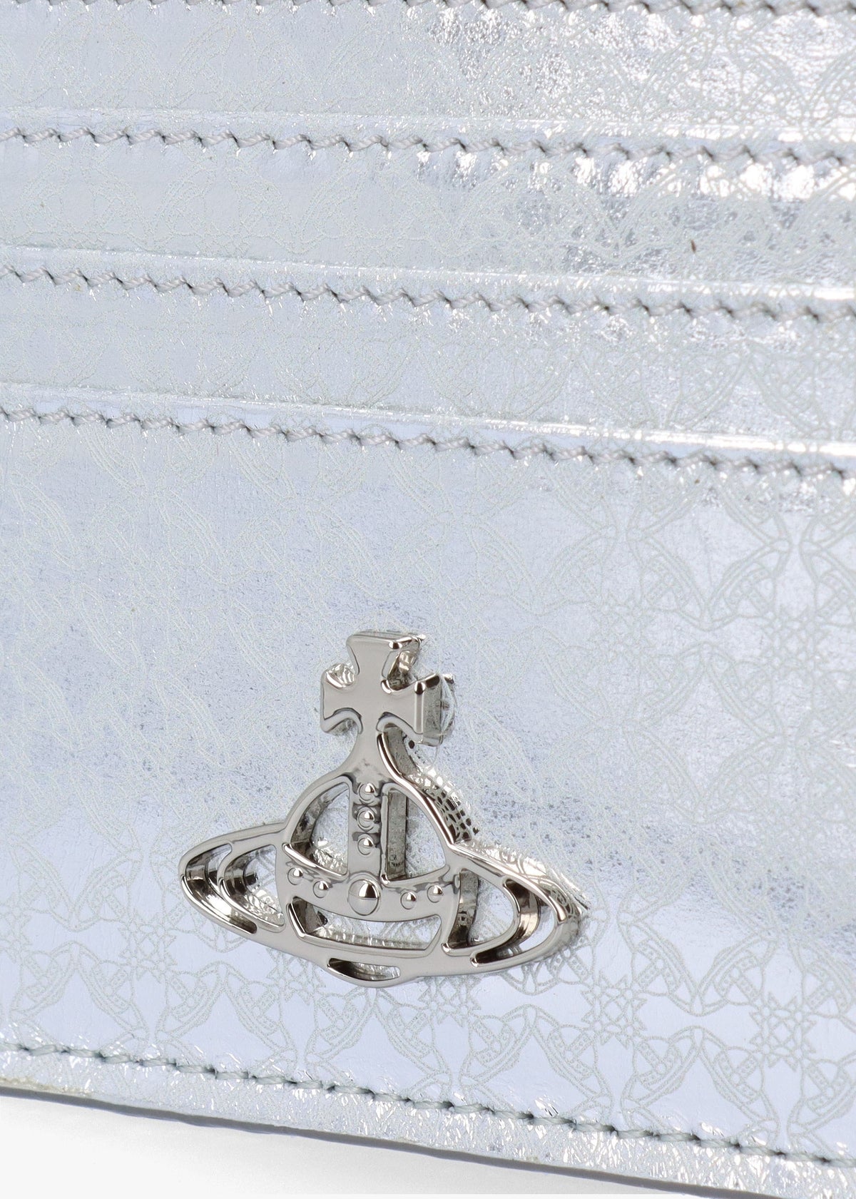 Metal Orborama Silver Leather Card Case