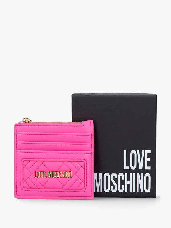 Diamond Quilt Fuxia Card Holder