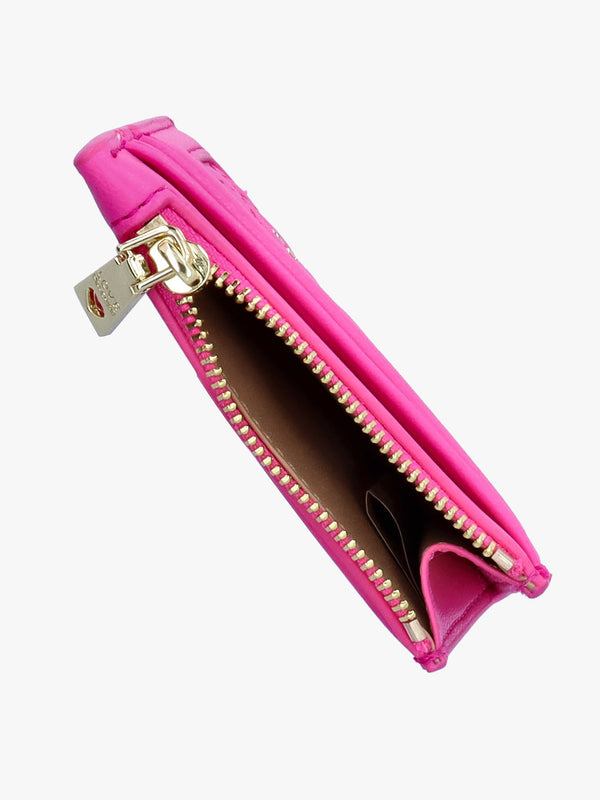 Diamond Quilt Fuxia Card Holder