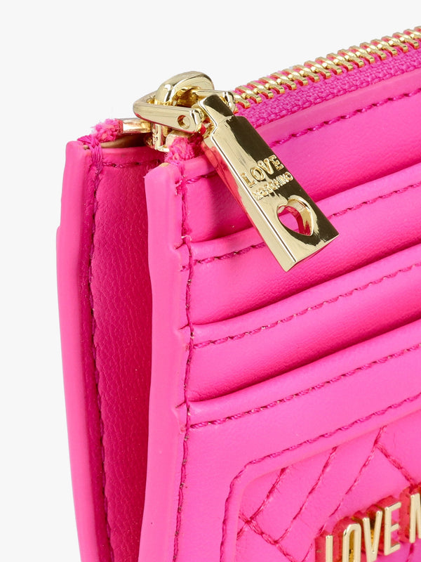 Diamond Quilt Fuxia Card Holder