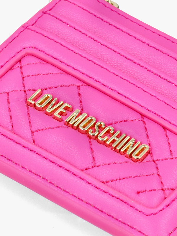 Diamond Quilt Fuxia Card Holder