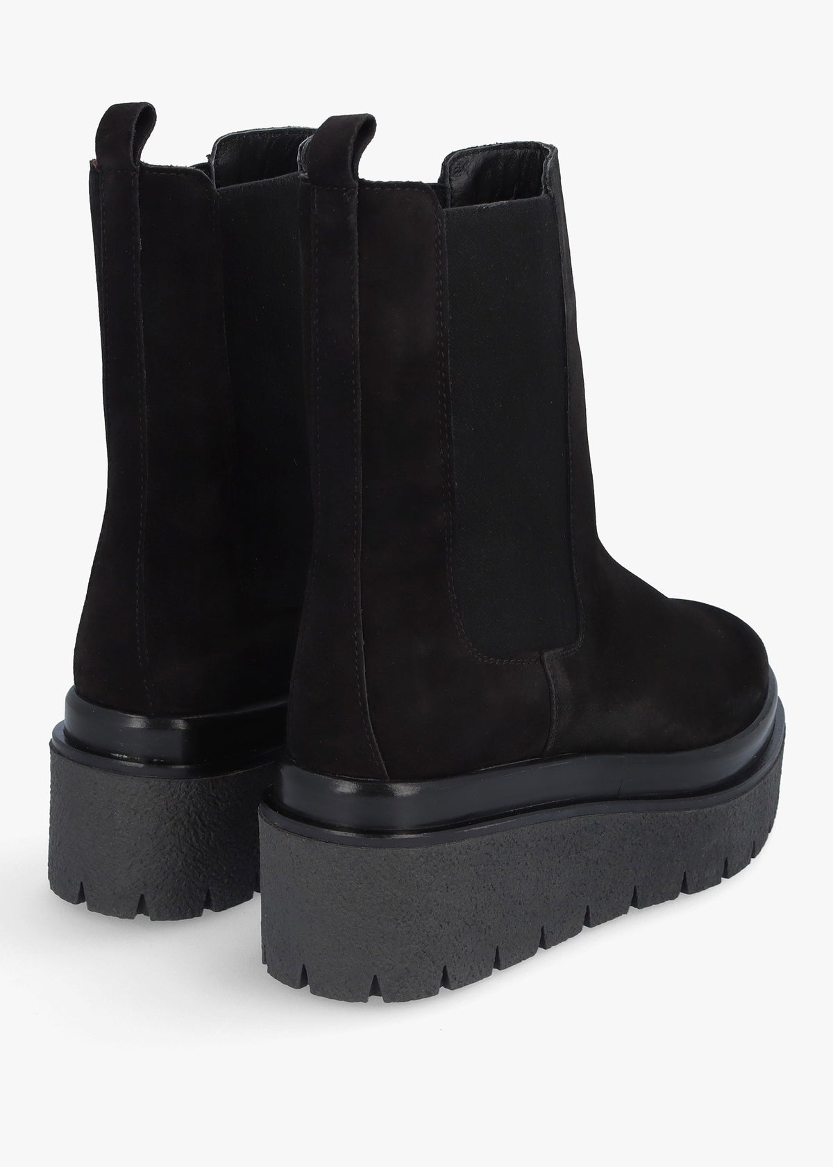 Alpine Black Suede Tall Chelsea Boots