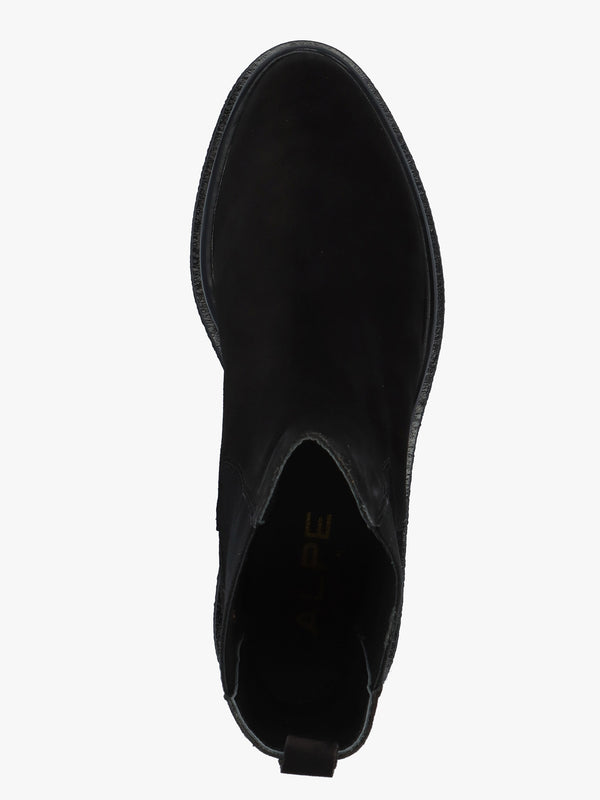 Alpine Black Suede Tall Chelsea Boots