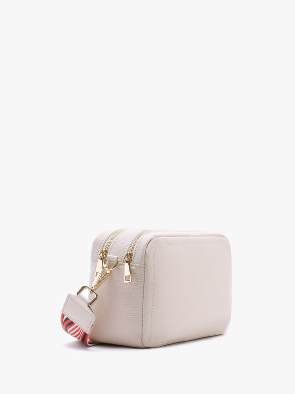 Lydia Beige Leather Camera Bag