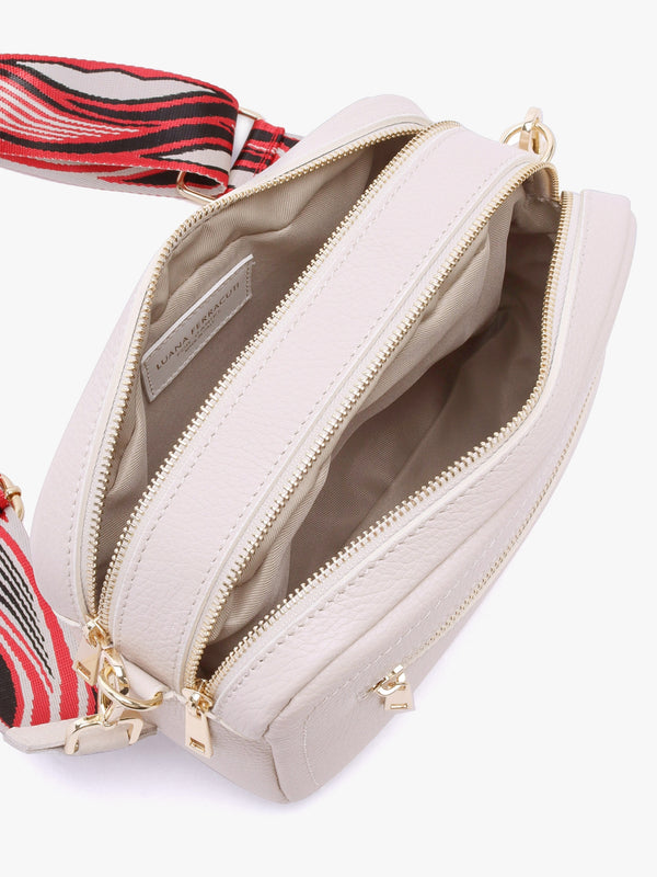 Lydia Beige Leather Camera Bag