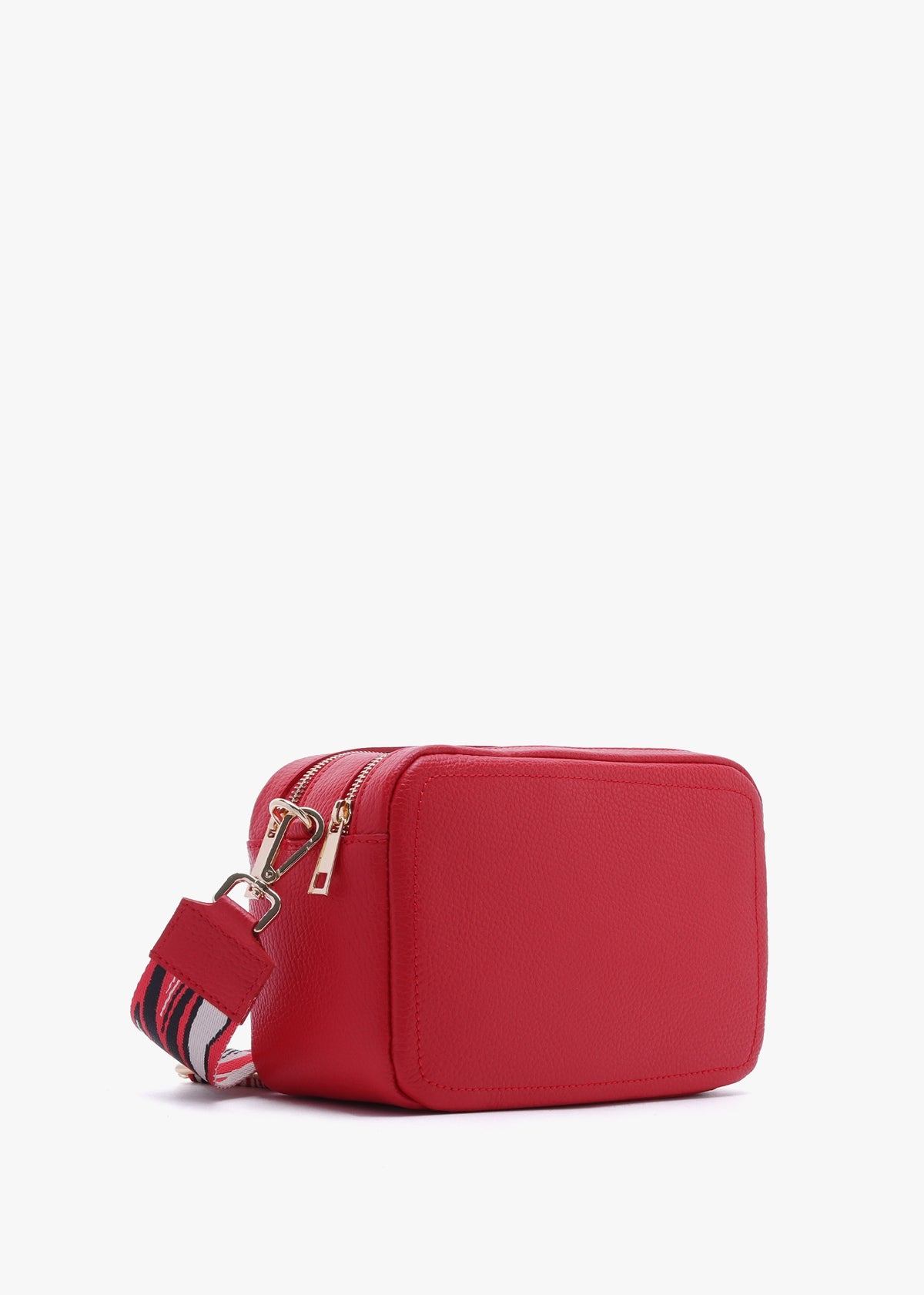 Lydia Red Leather Camera Bag