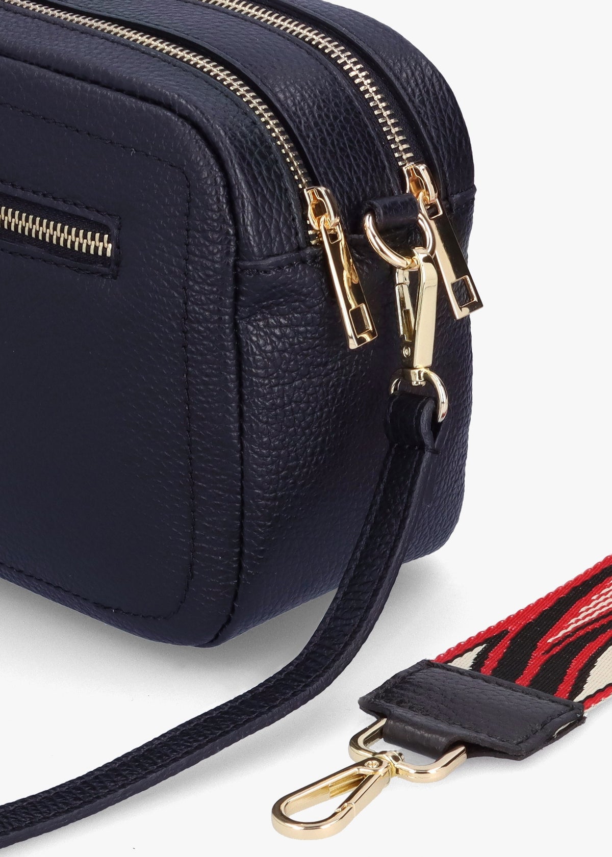 Lydia Black Leather Camera Bag