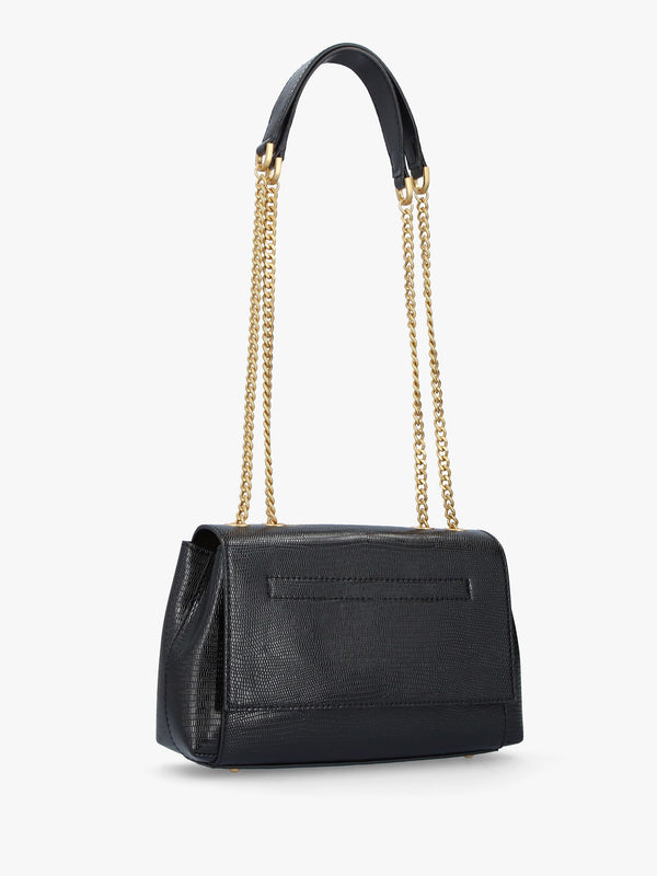 Sestri Black Patent Retile Shoulder Bag