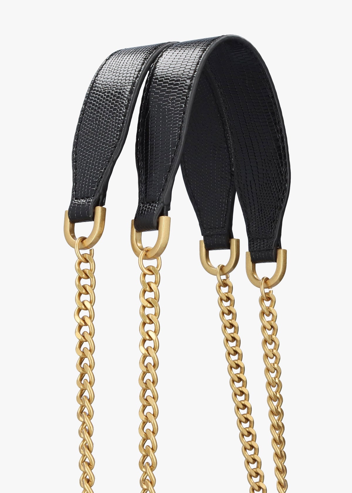 Sestri Black Patent Retile Shoulder Bag