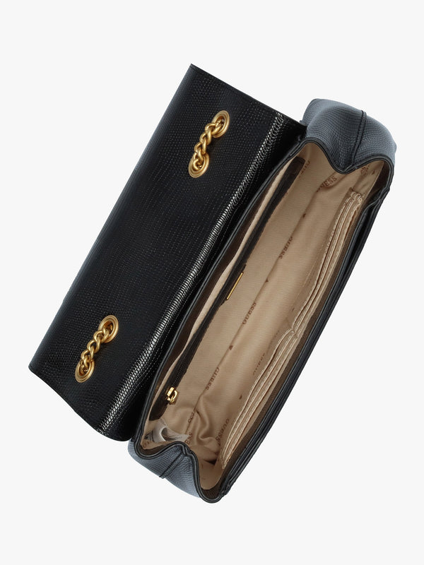 Sestri Black Patent Retile Shoulder Bag