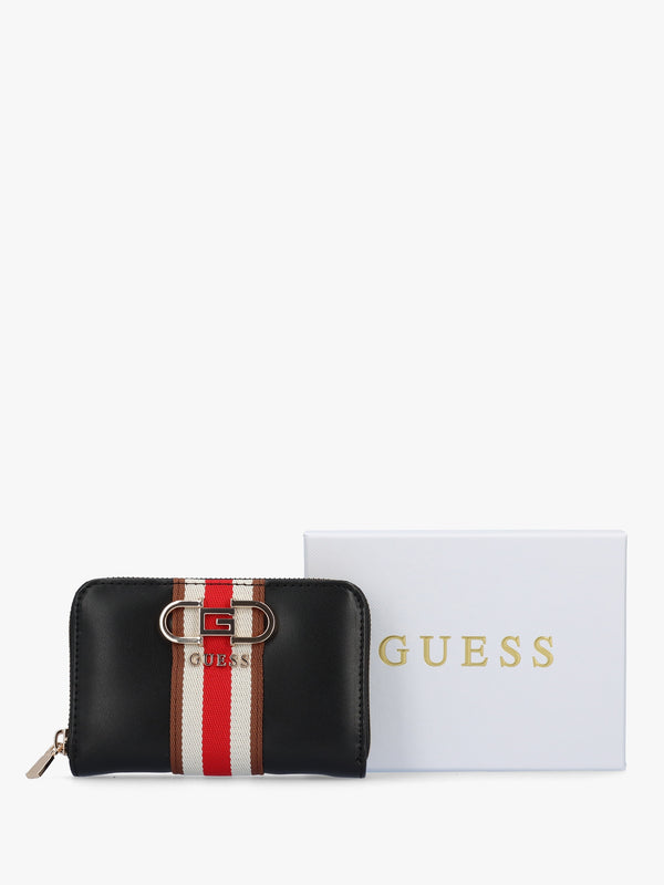 Medium Nelka Black Zip Around Wallet