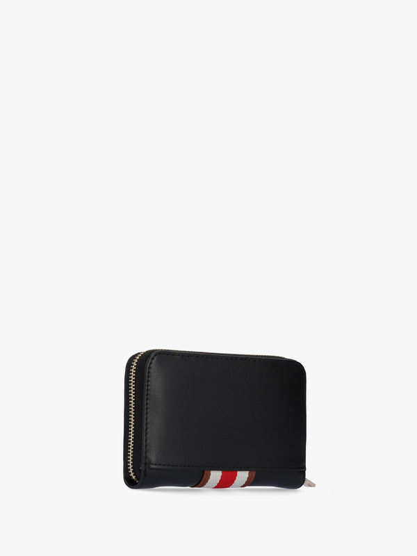 Medium Nelka Black Zip Around Wallet