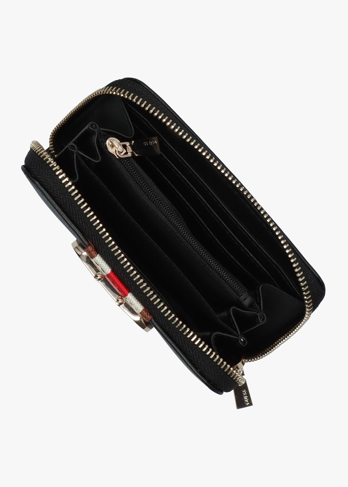 Medium Nelka Black Zip Around Wallet