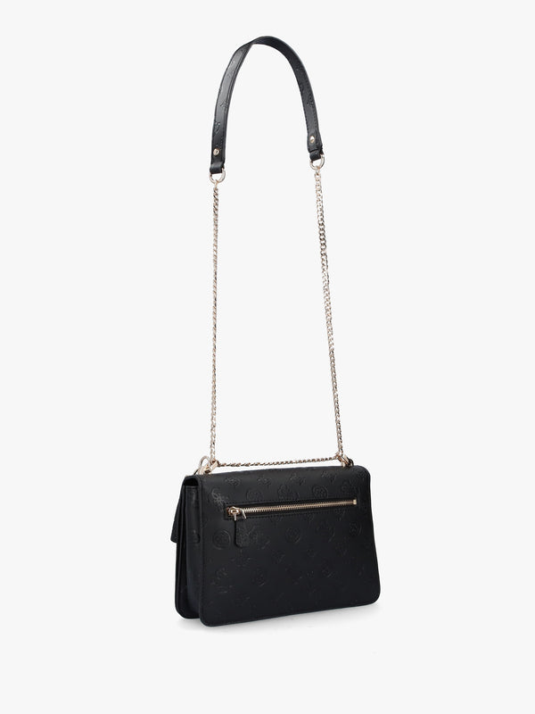Jena Black Logo Stamp Cross-Body Bag