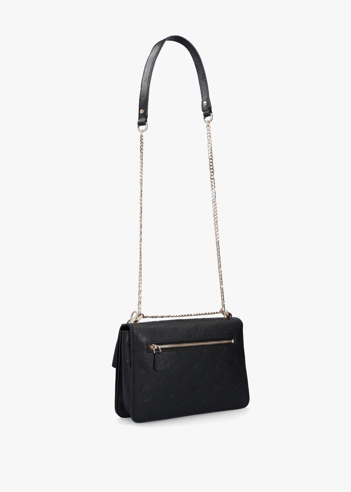 Jena Black Logo Stamp Cross-Body Bag