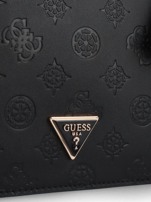 Jena Black Logo Stamp Cross-Body Bag