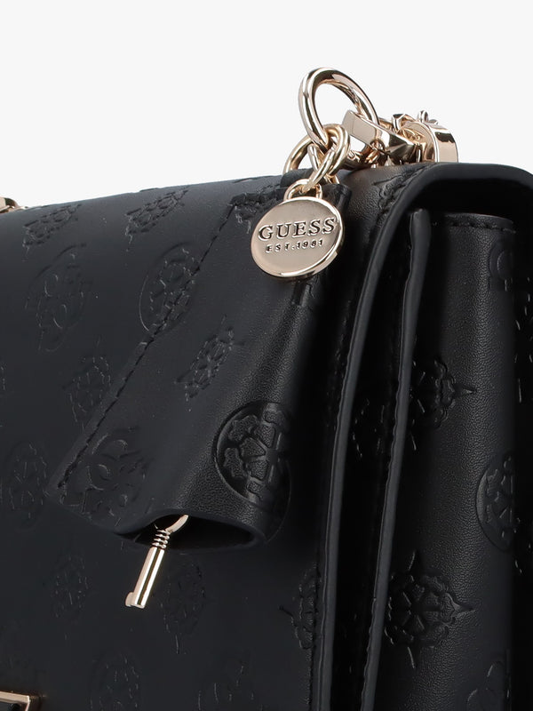 Jena Black Logo Stamp Cross-Body Bag