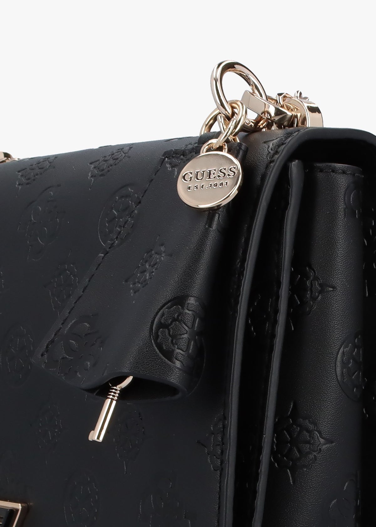 Jena Black Logo Stamp Cross-Body Bag