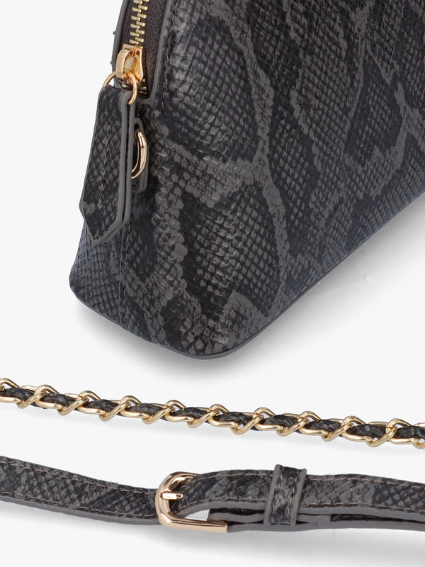 Mayfair Princess Nero Reptile Top Zip Cross-Body Bag