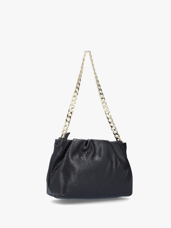 Poplar Reptile Nero Chain Handle Bag