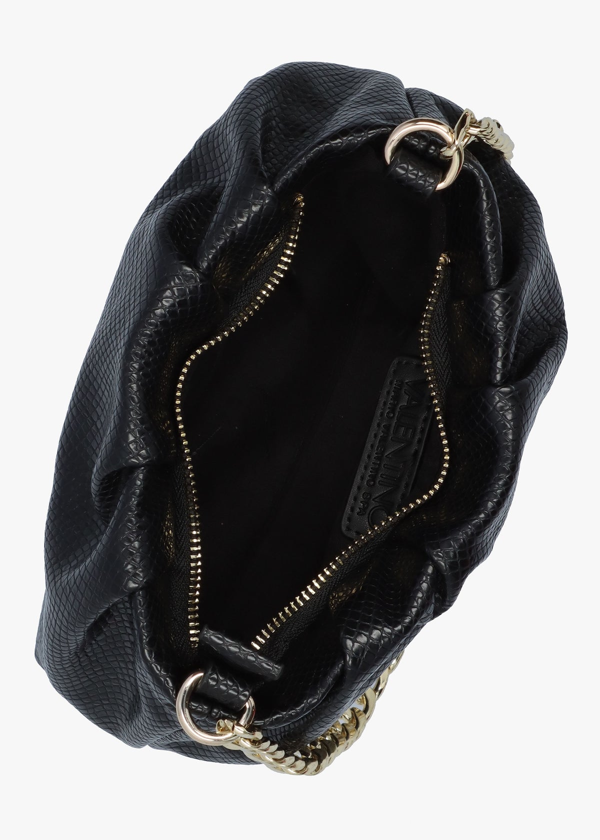 Poplar Reptile Nero Chain Handle Bag
