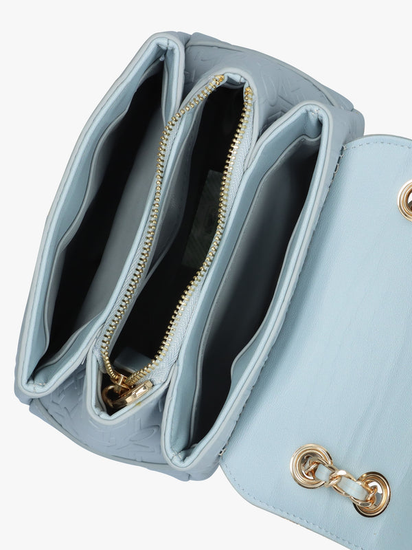Relax Embossed Logo Polvere Flapover Shoulder Bag
