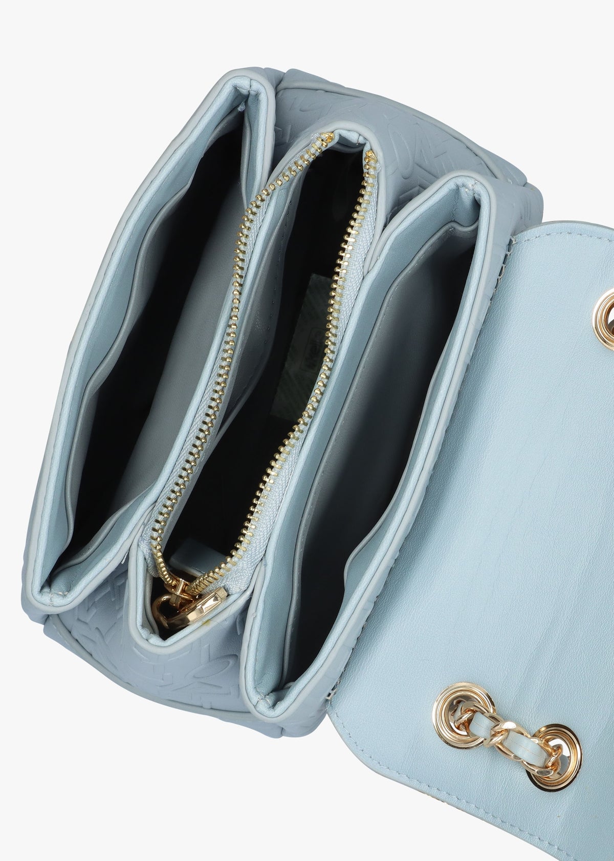 Relax Embossed Logo Polvere Flapover Shoulder Bag