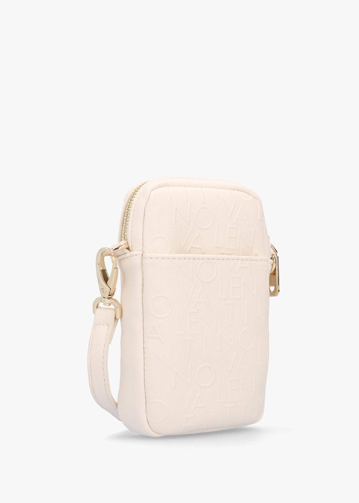 Relax Ecru Embossed Logo Pouch Bag