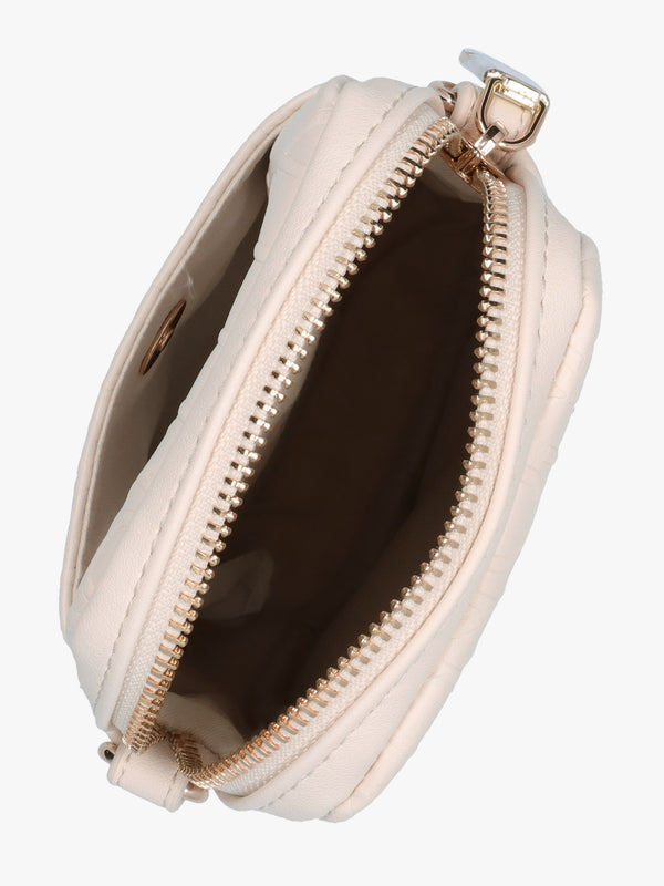 Relax Ecru Embossed Logo Pouch Bag