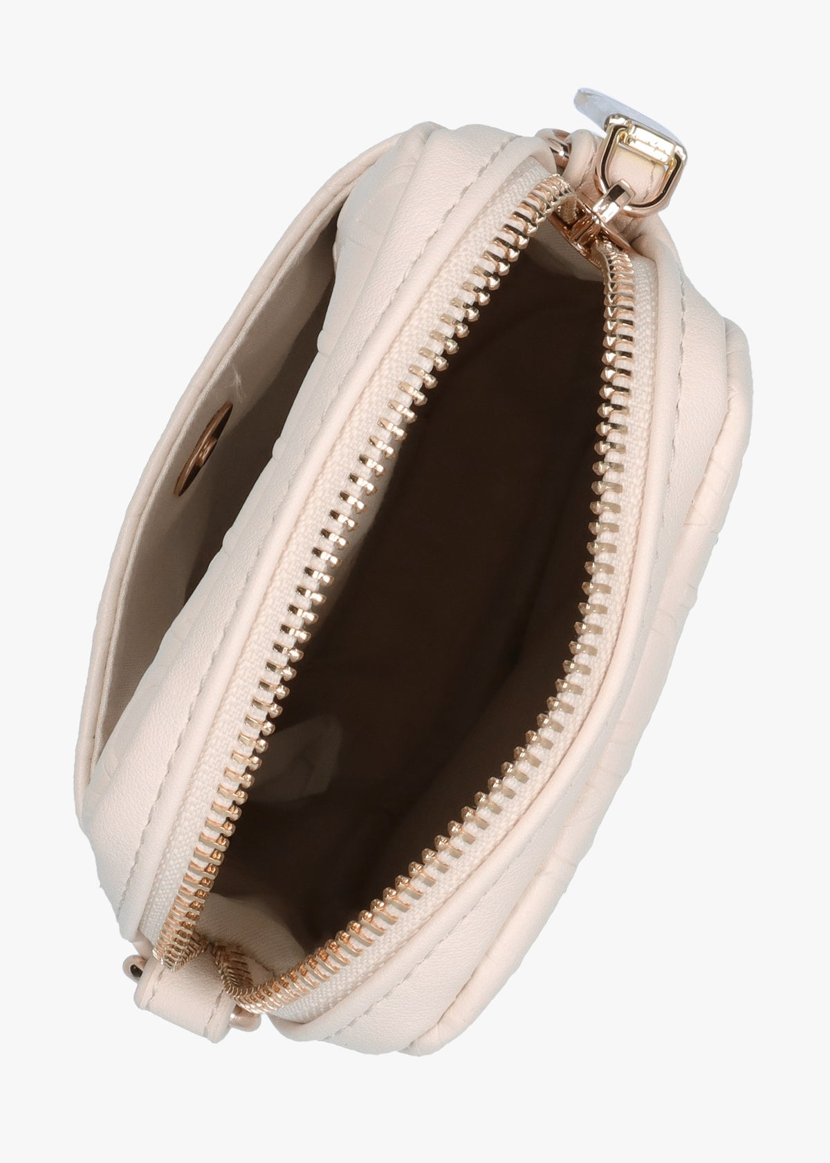 Relax Ecru Embossed Logo Pouch Bag